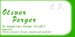 oliver perger business card